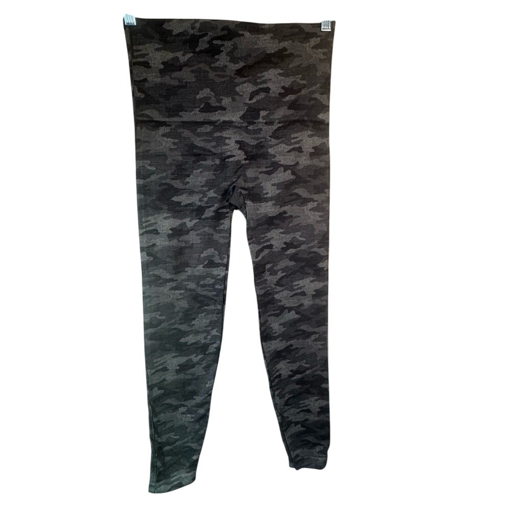Spanx Camo Black Gray‎ Large High Waist Legging Shapewear Athleisure